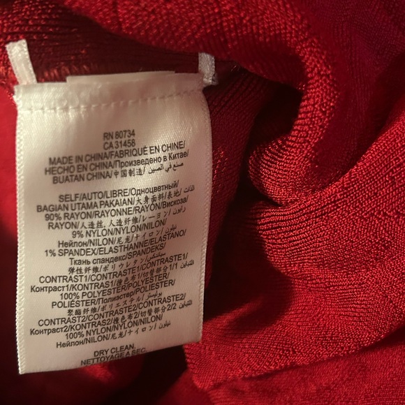 Herve leger tulle skirt red dress size M - Picture 5 of 5